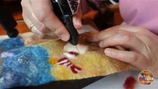 Набивка рисунка - машинка для валяния шерсти FastFelt.