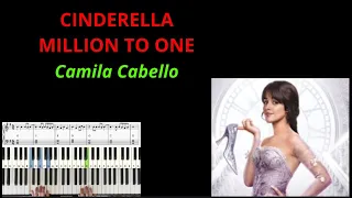 How To Play - CINDERELLA - MILLION TO ONE - Camila Cabello - Easy Piano Tutorial + Sheet