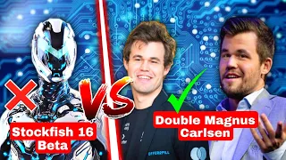 Stockfish 16 Played Double Magnus Carlsen !! Magnus Carlsen | Stockfish 16 | Magnus Vs Stockfish