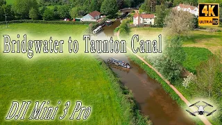 BRIDGWATER to TAUNTON CANAL  DRONE 4K UHD