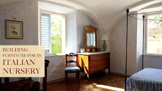 RENOVATING A RUIN: DIY Nursery Furniture, Bathroom Build Begins, Third Trimester Pregnant in Italy