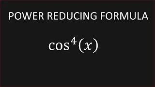 Handy Formula For CALCULUS - Power Reducing Formula