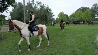 Тренировка закончена.Едем в конюшню.