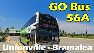 4K GO Bus 56A Ride from Unionville GO to Bramalea GO Bus Terminal (Duration 45min)