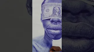 artist hyper realistic drawing with ballpoint pen #art #shorts #viralvideo #viral #trending