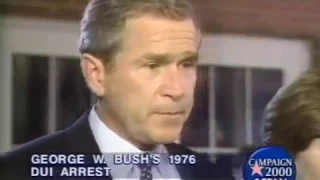 George W Bush explains his DUI arrest (November 2, 2000)