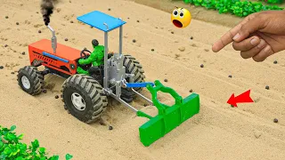 homemade diy mini tractor making land leveling machine for agriculture science project