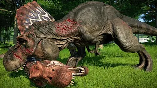 DINOSAURS BATTLEGROUND OF AC GAMING COMPLICATION - T REX & SPINOSAURUS, Indoraptor Dinoasurs Fight