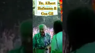 Dr. Albert Hofmann on stage w/ Goa Gil 💜 Swiss party 2001 #psytrance #psychedelictrance #psychedelic