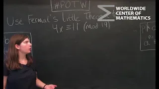 PotW: Solving a Linear Congruence using Fermat's Little Theorem [Number Theory]