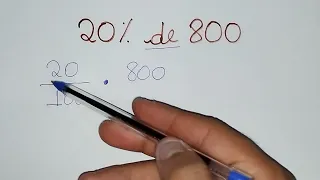 🤔Quanto é 20% de 800?