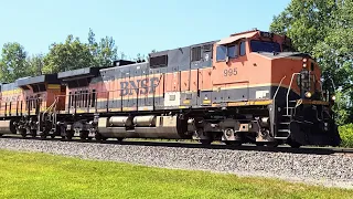 RARE Clean BNSF H1 Dash 9 #995 K3LA!! - CSX Grain G107 - Unionville Ohio September 2023