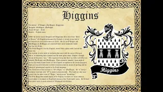 Higgins Surname Family History and Coat of Arms