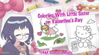 Coloring With Little Sister on Valentine's Day [F4M] [Sleep Aid] [ASMR Roleplay]