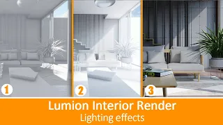 Interior Lumion Render - lighting effect and settings for realistic Lumion Render