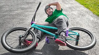 FIRST TIME RIDING A BMX BIKE