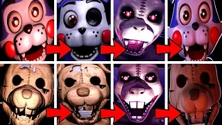 ALL FNAC 1, 2, 3, R JUMPSCARES (No Delay)