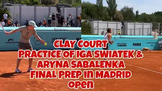 UPDATE:WORLD NO.1 IGA SWIATEK WARMING UP PRACTICE SESSION & ARYNA SABALENKA BEFORE THE FINAL MATCH