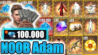Spending 100.000!! Diamonds 😱 Adam to Pro - look how it became🔥