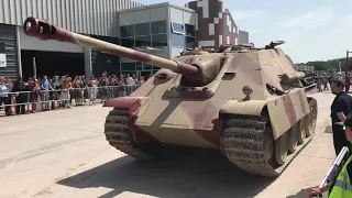 The Jagdpanther The Weald Foundation ready to go to The spot to get into The Arena for Tankfest 2019