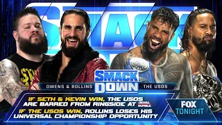 Seth "Freakin" Rollins & Kevin Owens vs The Usos (High-Stakes Tag Team - Full Match Part 1/2)