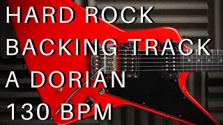 Hard Rock Guitar Backing Track | A Dorian (130 bpm)