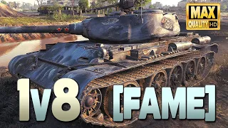 T-44: 1v8, stuck in the bunker [FAME] - World of Tanks