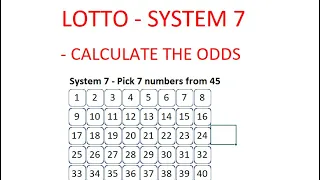 How to Calculate the Odds of Winning Lotto with System 7 - Step by Step Instructions - Tutorial