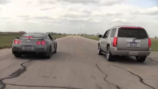 Nissan GT-R vs. Hennesey Cadillac Escalade