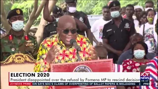 Pres. disappointed over the refusal by Fomena MP to rescind decision -  Joy News Prime (4-11-20)