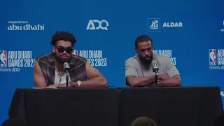 “Being At The Top Of My Game“ | Karl-Anthony Towns & Mike Conley Abu Dhabi Postgame Sound | 10.05.23