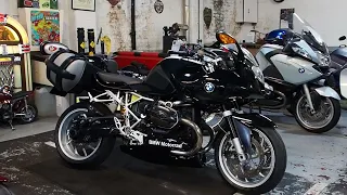 BMW R 1200 S ,Remus exhaust ,run up ,with Ohlins and luggage