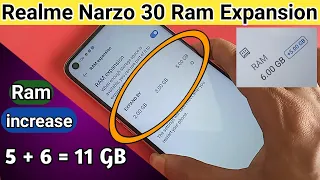 Realme narzo 30 Ram Expansion // How to increase ram realme narzo 30