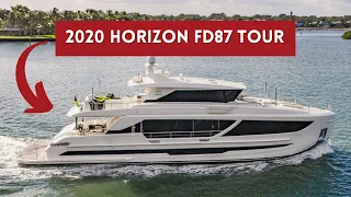 Tour The Exclusive 2020 Horizon FD87 "Aqua Life" Yacht | Boating Journey