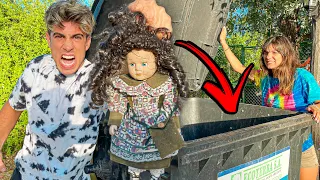 WE THROW THE POSSESSED DOLL IN THE GARBAGE !!