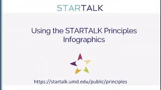 Using the STARTALK Principles Infographics