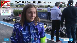 Doriane Pin 16 ans, pilote sélectionnée pour la Ferrari Driver Academy - France3 (16 octobre 2020)