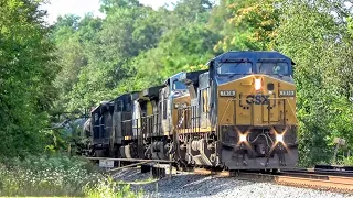 CW40-8 Leading Classic Power on an Eastbound CSX Freight in Bridgewater, PA - 8/10/2019