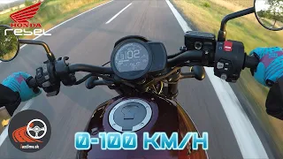 Honda CMX1100 Rebel DCT - 2021 zrýchlenie  0-100 km/h