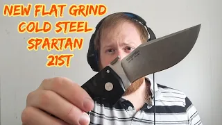 NEW Cold Steel FLAT Grind Spartan Review 2024 #21ST First Look at the Update