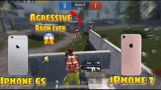 iPhone 6s vs iPhone 7| Agressive Room Ever😱 | 6s PUBG TDM Test | IOS 15.7.3 | Update 2.4 | Who wins?