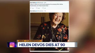 Helen DeVos, who backed health, education causes, dies at 90