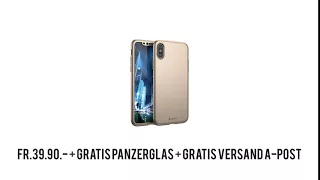 Super iPhone X Komplettschutz - Hülle + Gratis Panzerglas + Gratis Versand A-Post