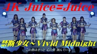 4K　Juice=Juice  禁断少女 ～ Vivid Midnight  '18夏  歌詞付