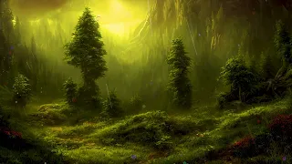 Fantasy Ambience Rain & Thunderstorm sounds with Native American Flute Deep Sleep | Calm your mind