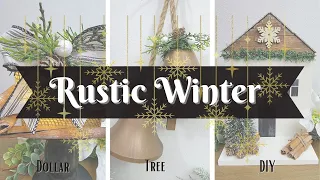 Winter Home Decor Crafts | Farmhouse Christmas Dollar Tree Home Decor DIY | Budget Friendly DIY