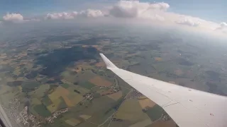 Lufthansa Cityline CRJ-900 onboard landing at Munich Airport | LH2345