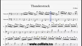 2CELLOS - Thunderstruck ( Cello Sheet Music )
