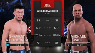 Shavkat Rakhmonov VS Michael Page | EA UFC 5
