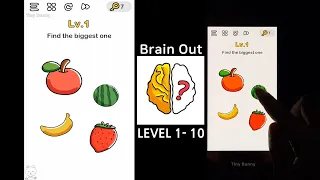 Brain Out Level 1 2 3 4 5 6 7 8 9 10 Walkthrough (Focus apps)